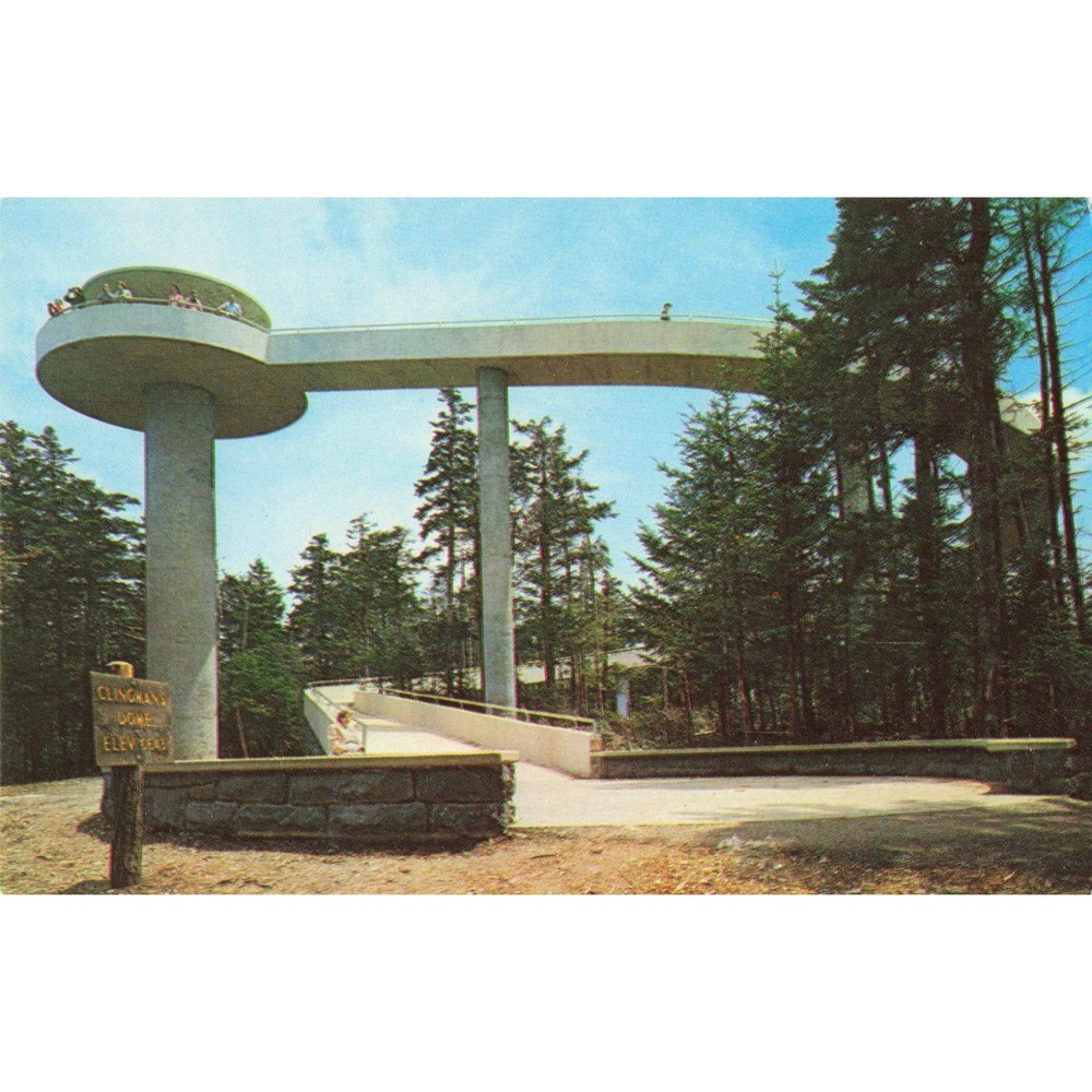Clingmans Dome Tower Great Smoky Mountains National Park Vintage Postcard GS-190 - Picture 1 of 2